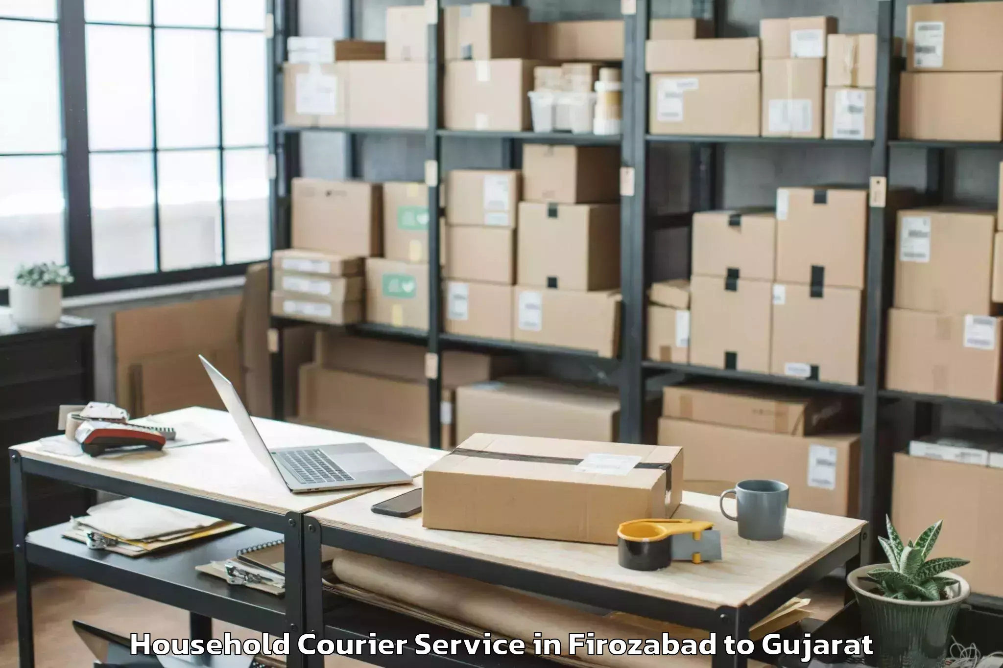 Leading Firozabad to Amirgadh Household Courier Provider